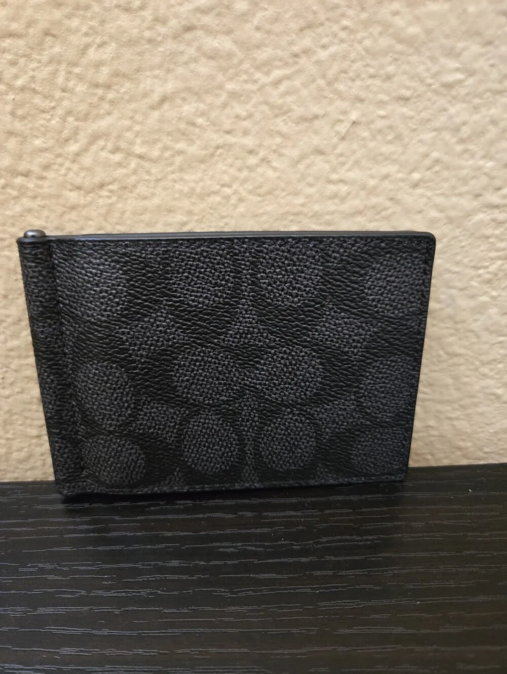 Coach Slim Money Clip Billfold Wallet In Signature Canvas